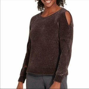 Calia effortless chenille sweater plum M NWT
